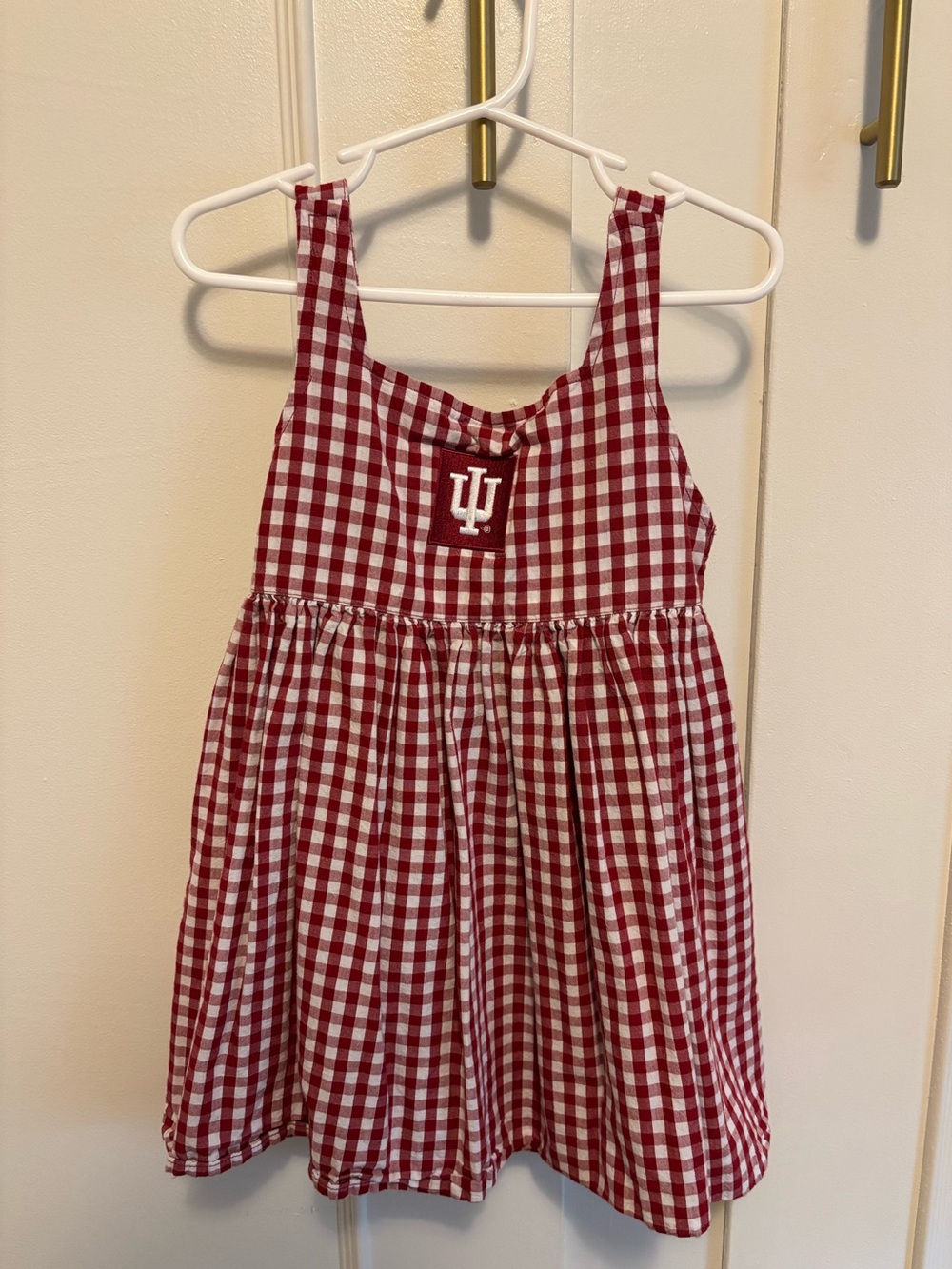 Indiana University red gingham dress